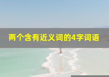 两个含有近义词的4字词语