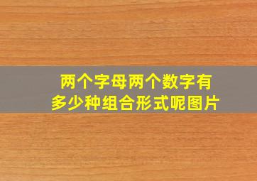 两个字母两个数字有多少种组合形式呢图片