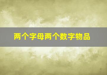 两个字母两个数字物品