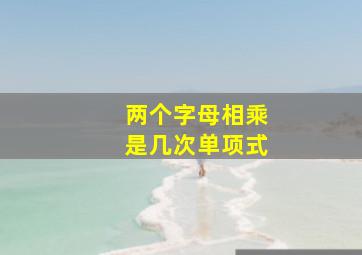 两个字母相乘是几次单项式