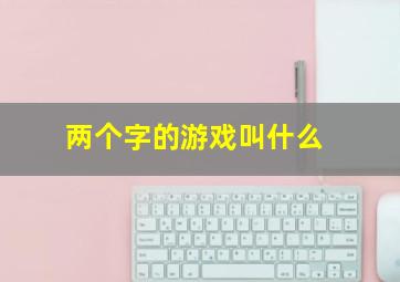 两个字的游戏叫什么