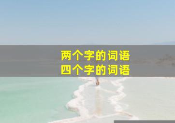 两个字的词语四个字的词语