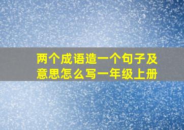 两个成语造一个句子及意思怎么写一年级上册