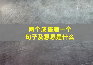 两个成语造一个句子及意思是什么