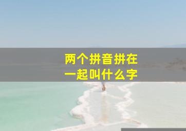 两个拼音拼在一起叫什么字