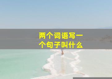 两个词语写一个句子叫什么