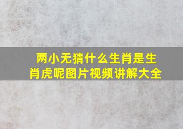 两小无猜什么生肖是生肖虎呢图片视频讲解大全