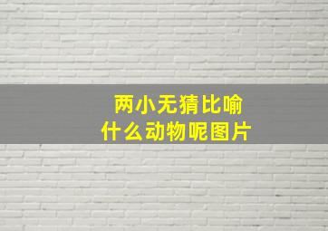 两小无猜比喻什么动物呢图片