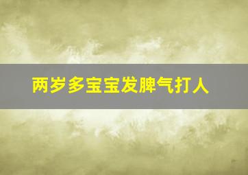 两岁多宝宝发脾气打人