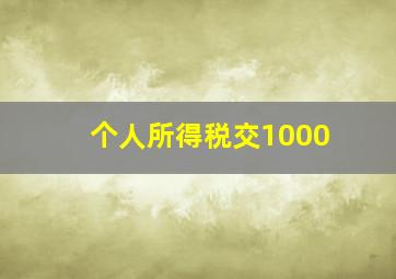 个人所得税交1000