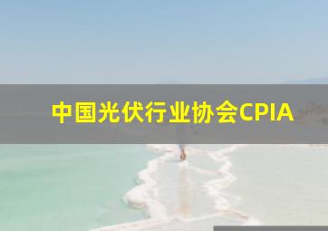 中国光伏行业协会CPIA