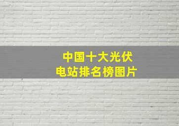 中国十大光伏电站排名榜图片