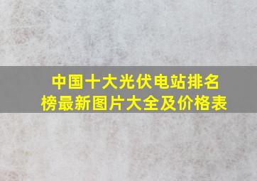 中国十大光伏电站排名榜最新图片大全及价格表