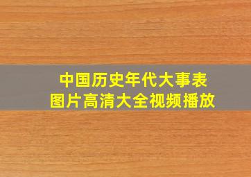 中国历史年代大事表图片高清大全视频播放