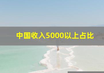 中国收入5000以上占比