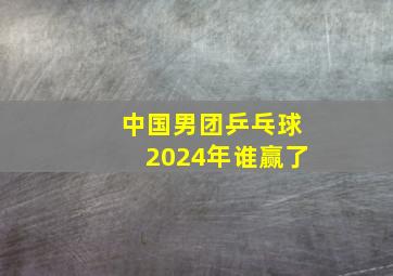 中国男团乒乓球2024年谁赢了