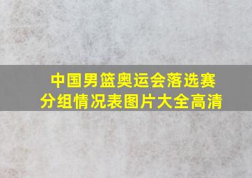 中国男篮奥运会落选赛分组情况表图片大全高清