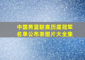 中国男篮联赛历届冠军名单公布表图片大全集