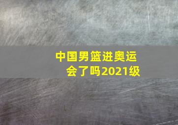 中国男篮进奥运会了吗2021级