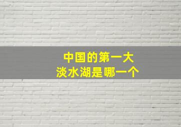 中国的第一大淡水湖是哪一个