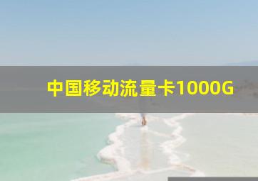 中国移动流量卡1000G