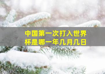 中国第一次打入世界杯是哪一年几月几日