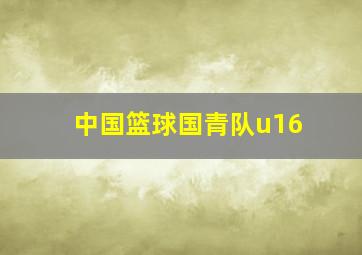 中国篮球国青队u16