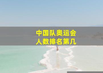 中国队奥运会人数排名第几