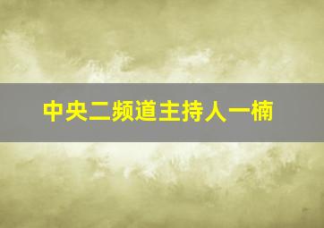 中央二频道主持人一楠