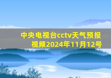 中央电视台cctv天气预报视频2024年11月12号