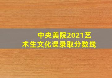 中央美院2021艺术生文化课录取分数线