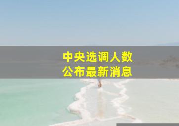 中央选调人数公布最新消息