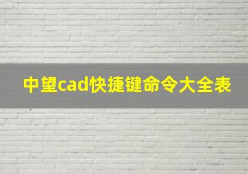 中望cad快捷键命令大全表