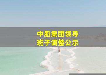 中船集团领导班子调整公示