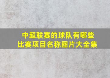 中超联赛的球队有哪些比赛项目名称图片大全集