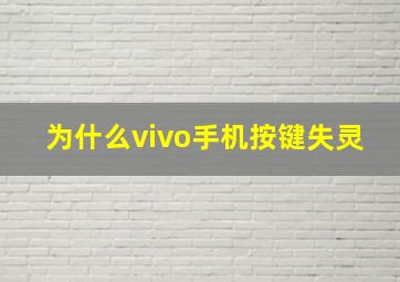 为什么vivo手机按键失灵