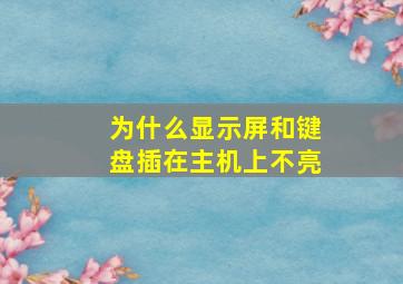 为什么显示屏和键盘插在主机上不亮