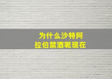 为什么沙特阿拉伯禁酒呢现在