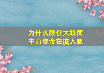 为什么股价大跌而主力资金在流入呢