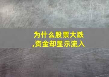 为什么股票大跌,资金却显示流入