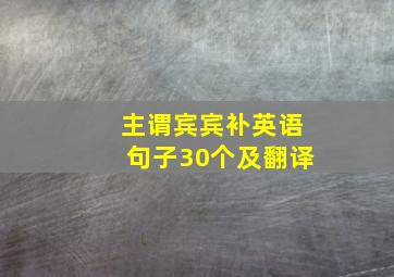 主谓宾宾补英语句子30个及翻译