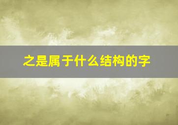 之是属于什么结构的字