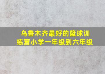 乌鲁木齐最好的篮球训练营小学一年级到六年级