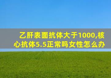 乙肝表面抗体大于1000,核心抗体5.5正常吗女性怎么办