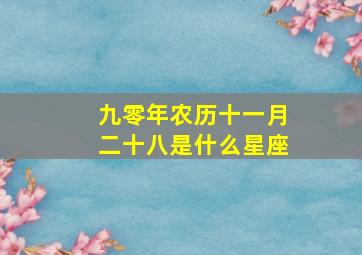 九零年农历十一月二十八是什么星座