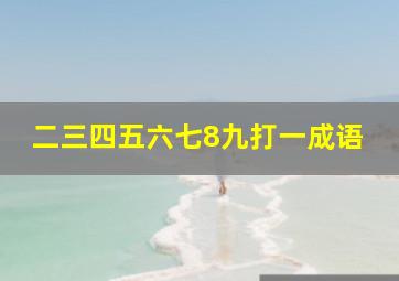 二三四五六七8九打一成语