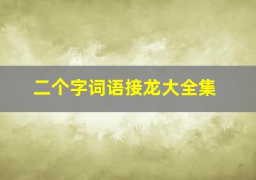 二个字词语接龙大全集