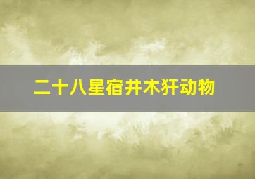 二十八星宿井木犴动物