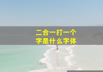 二合一打一个字是什么字体