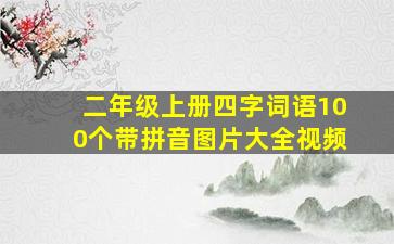 二年级上册四字词语100个带拼音图片大全视频